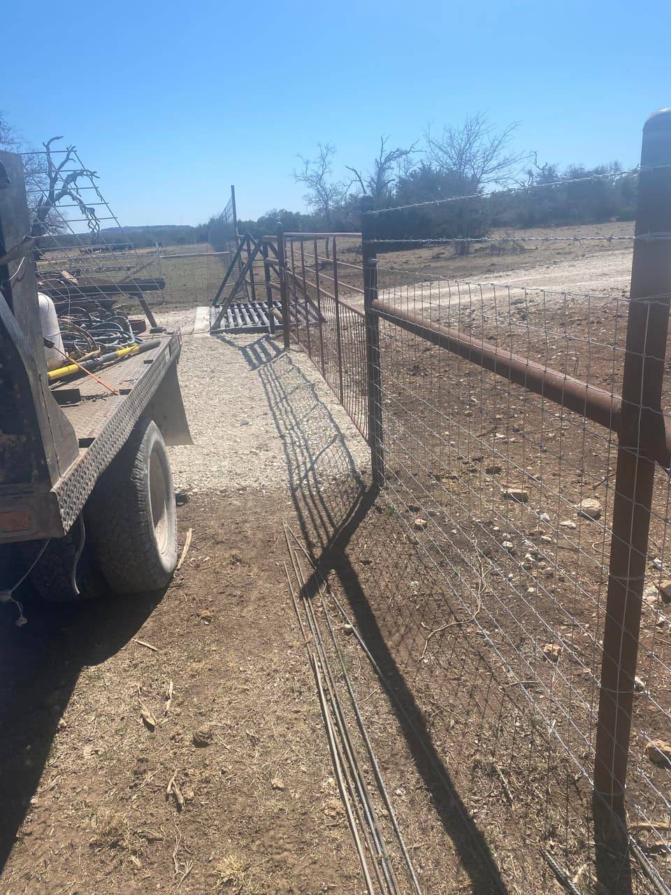 Cattle Guard Installation example — Ranch entrance & cattle guard prep, Hico area