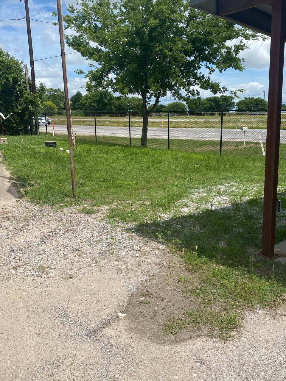 Chain-Link Fence Installation example — Galvanized chain link, Bosque County area